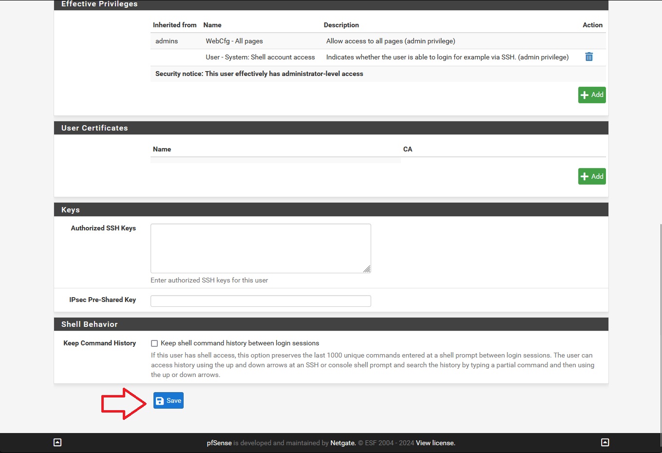 Configuração PfSense