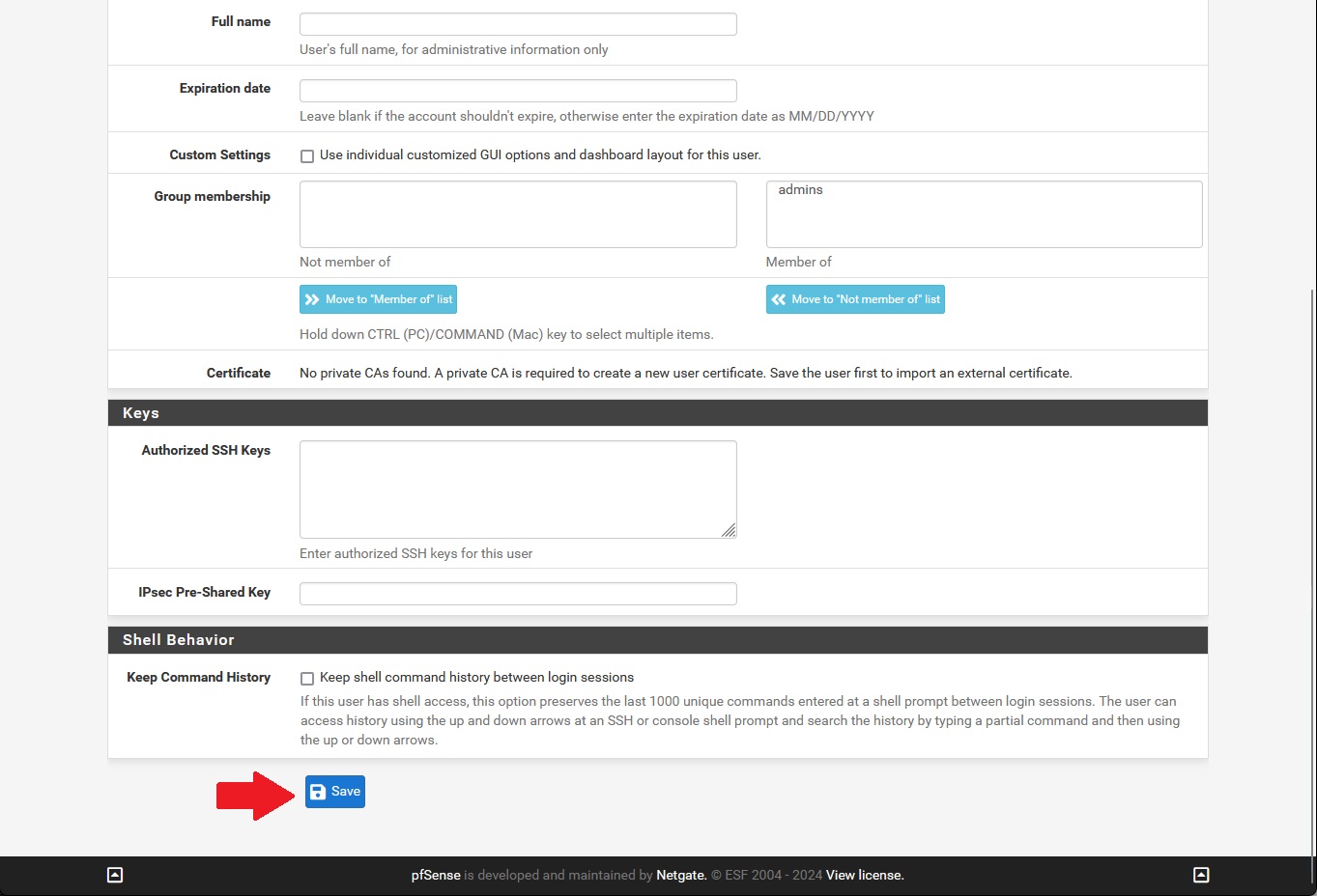 Configuração PfSense