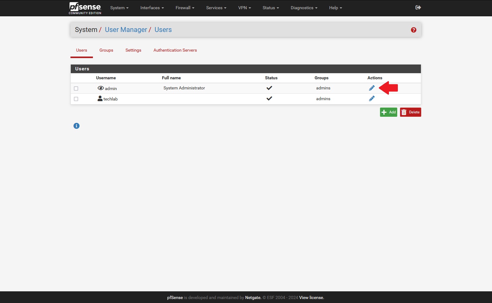 Configuração PfSense