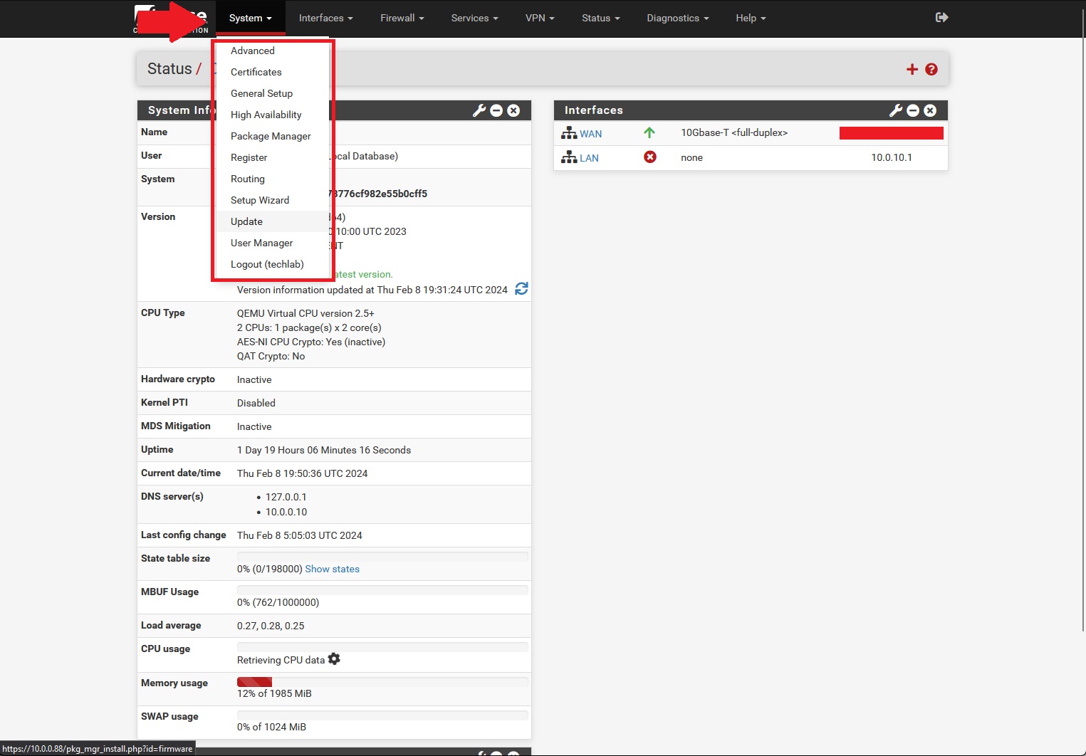 Configuração PfSense