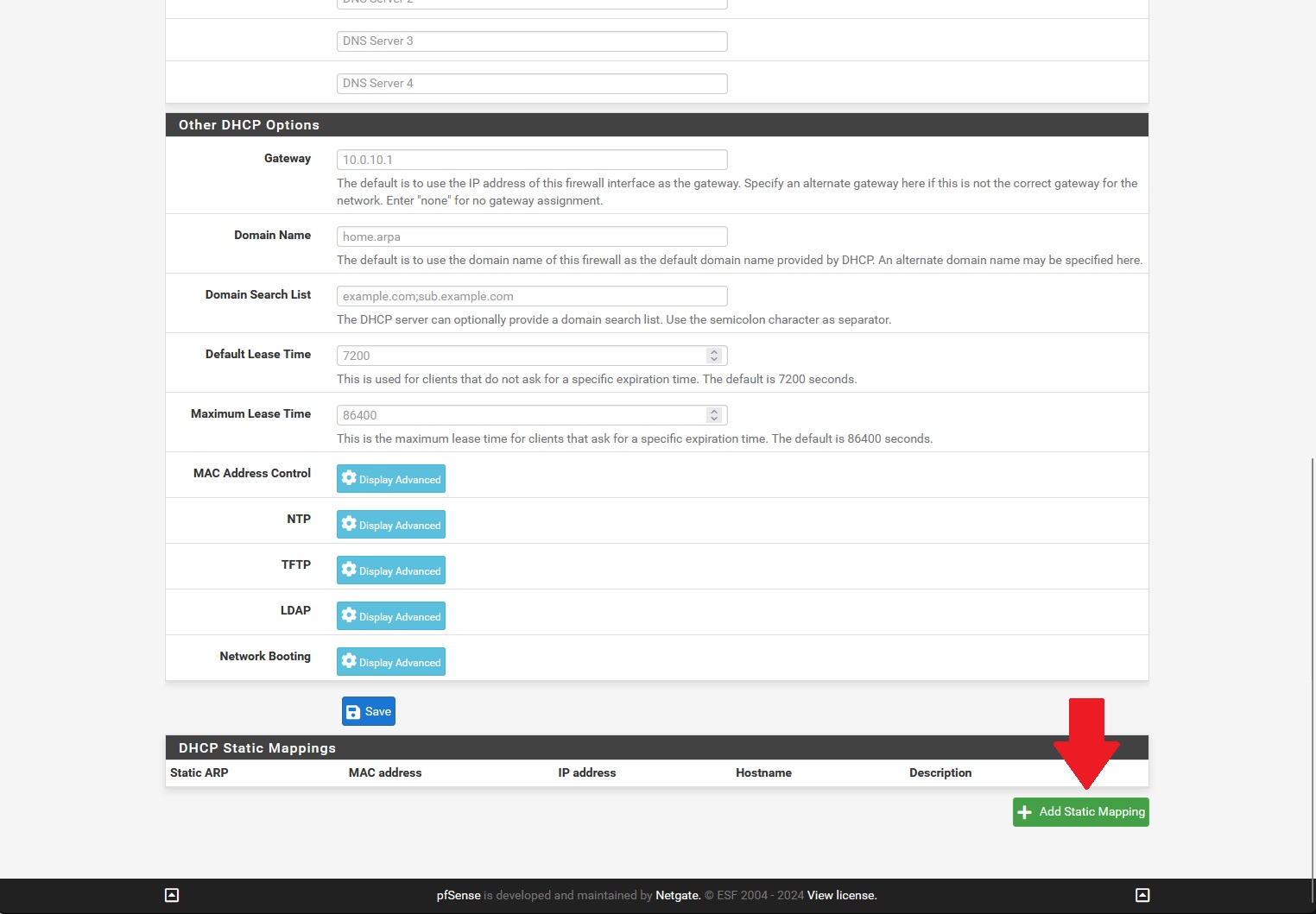 Configuração PfSense