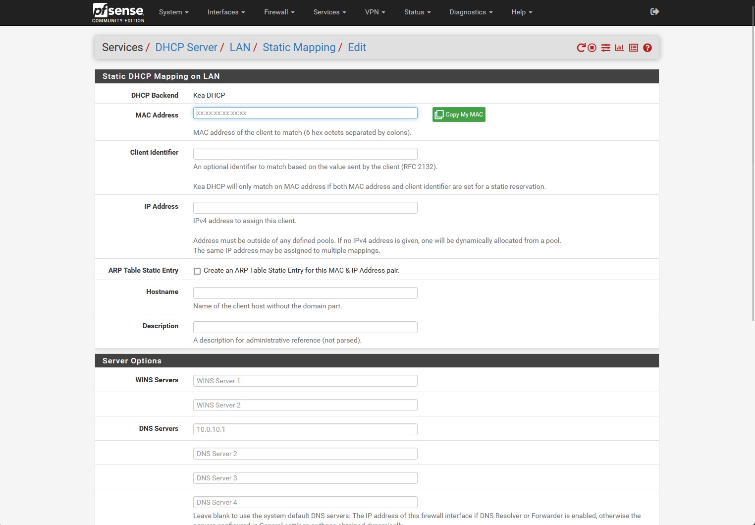 Configuração PfSense