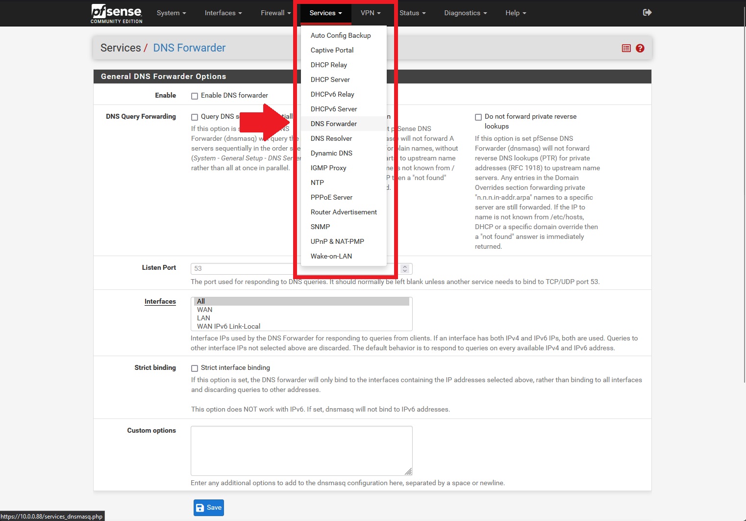 Configuração PfSense