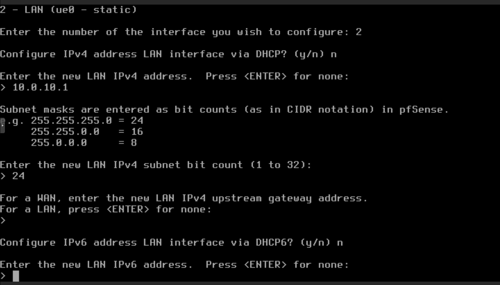 Configuração PfSense